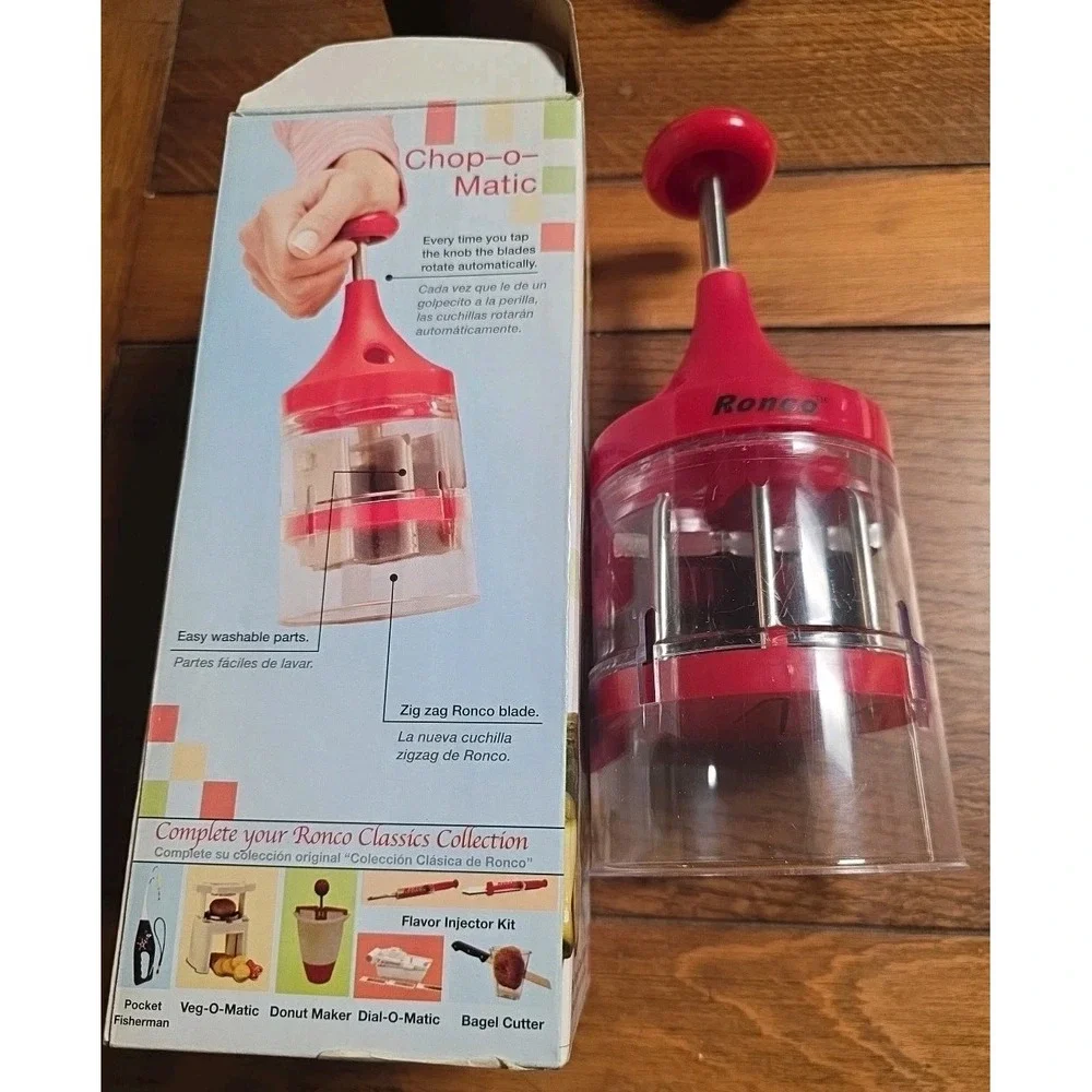 Ronco Chop O Matic‎ Food Chopper Red Plastic